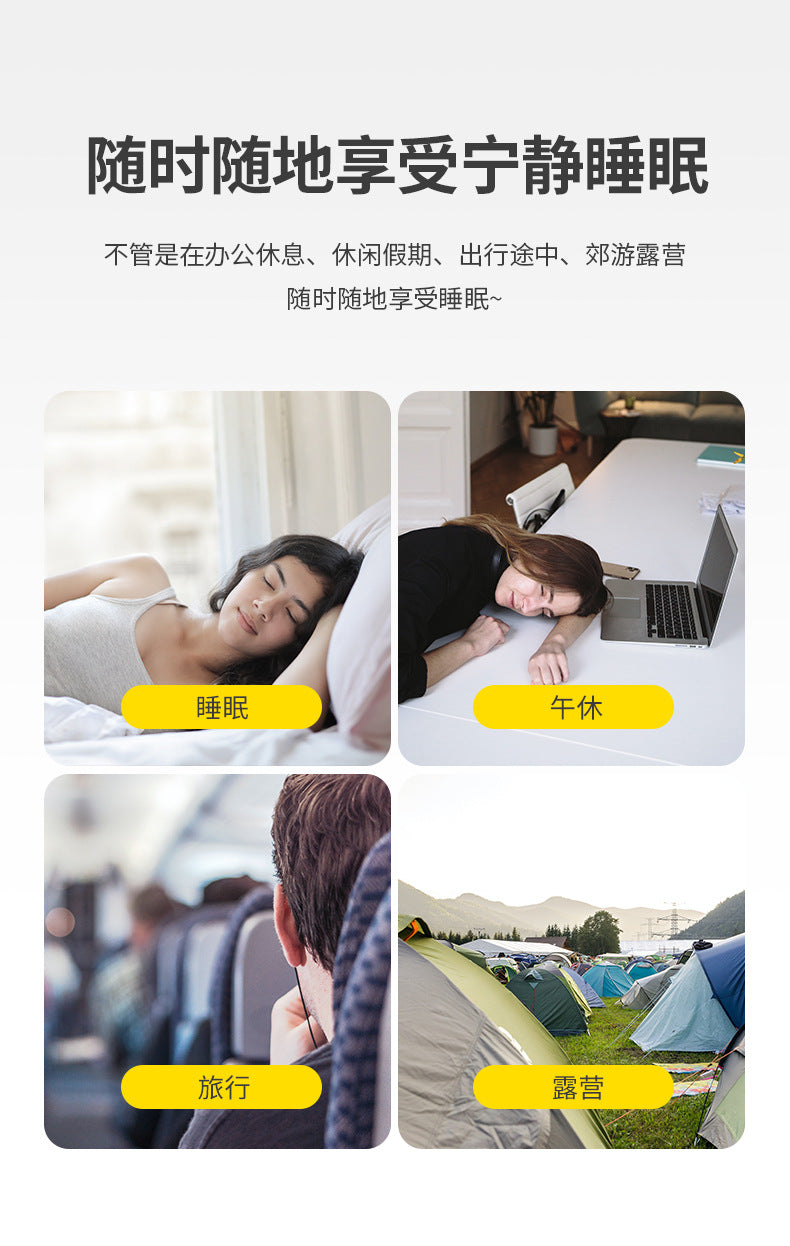 3D sponge eye mask - Sunscreen for sleep, adjustable tightness, breathable, three-dimensional tailored design, suitable for midday naps