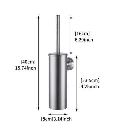 304 stainless steel toilet brush holder set, bathroom wall-mounted circular