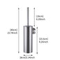 304 stainless steel toilet brush holder set, bathroom wall-mounted circular