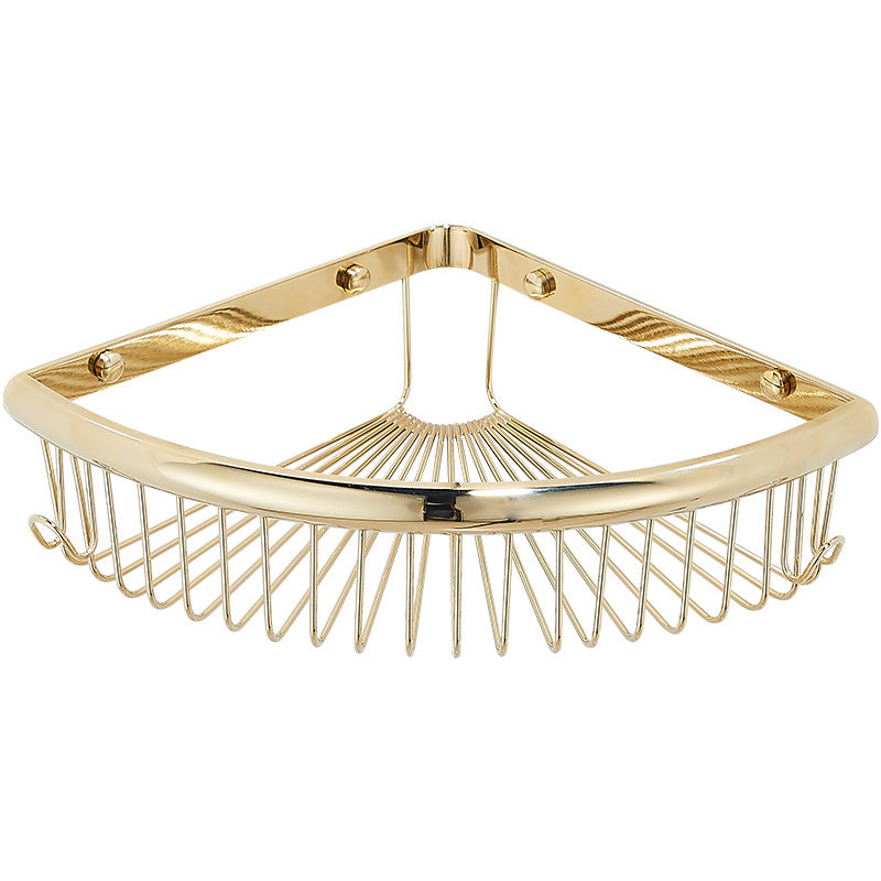 Bathroom triangular storage rack, bathroom net basket corner rack, non-perforated body wash rack, toilet corner storage rack