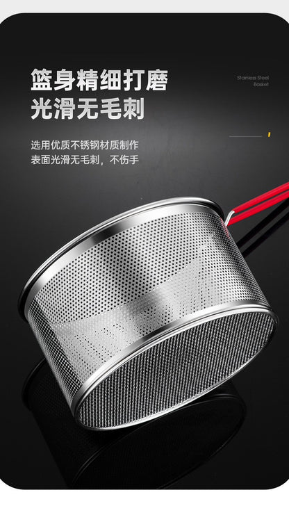 304 stainless steel frying basket frying net basket basket cooking noodles slotted spoon frying basket fryer filter steel blanching basket