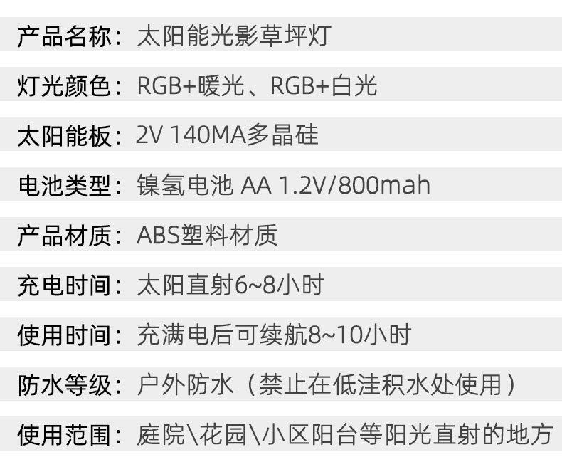 led solar light and shadow lawn lights, outdoor waterproof courtyard garden decorative atmosphere lights, landscape lights