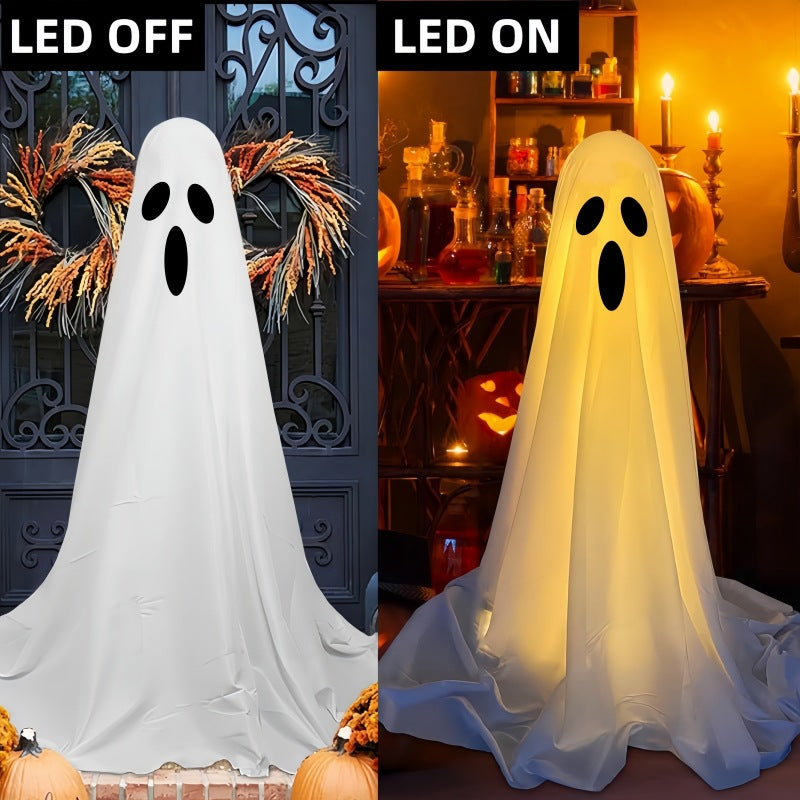 AYGXU 1 pcs Halloween Decorations Indoor,Ghost Decor with String Lights Remote Control,Halloween Party Decorations,Spooky Ghost Light for Home Table Room Kitchen Office AYGXU 1件室内万圣节装饰品，带灯串遥控器的幽灵装饰，万圣节派对装饰品，家庭餐桌室厨房办公室的幽灵幽灵灯 - 万圣节装饰品 - Zhongshan Star Trade