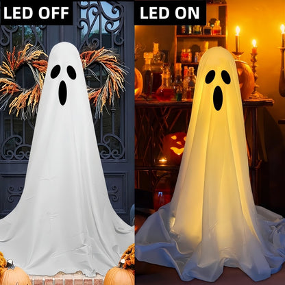 AYGXU 1 pcs Halloween Decorations Indoor,Ghost Decor with String Lights Remote Control,Halloween Party Decorations,Spooky Ghost Light for Home Table Room Kitchen Office AYGXU 1件室内万圣节装饰品，带灯串遥控器的幽灵装饰，万圣节派对装饰品，家庭餐桌室厨房办公室的幽灵幽灵灯 - 万圣节装饰品 - Zhongshan Star Trade