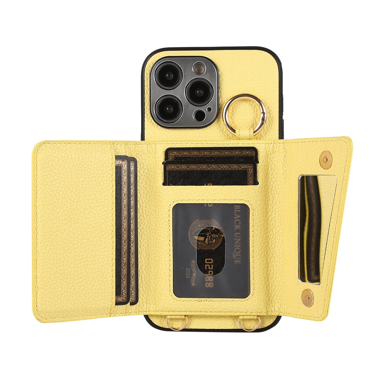 The crossbody lanyard card insert phone case is suitable for the Apple series