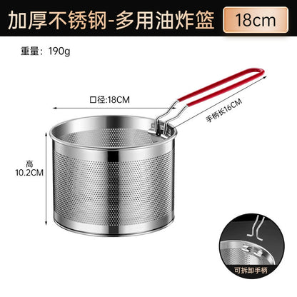 304 stainless steel frying basket frying net basket basket cooking noodles slotted spoon frying basket fryer filter steel blanching basket