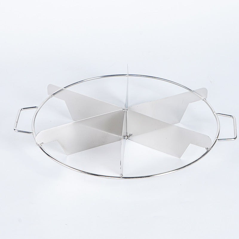 Stainless steel pizza knife cake splitter, circular multi-functional fruit slice knife, pie cutter, 6-blade splitter