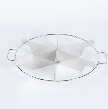 Stainless steel pizza knife cake splitter, circular multi-functional fruit slice knife, pie cutter, 6-blade splitter