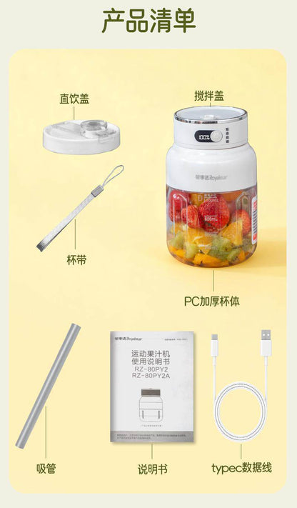 2026 New model juicer, portable juicer cup, juicer, fruit milkshake, fruit and vegetable double cup, ton ton bucket