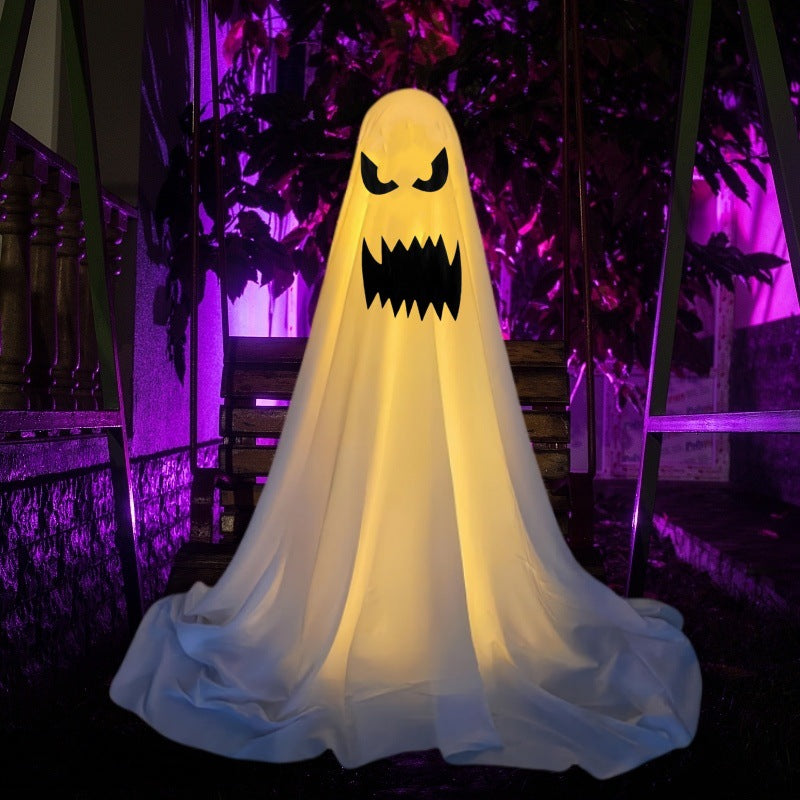 AYGXU 1 pcs Halloween Decorations Indoor,Ghost Decor with String Lights Remote Control,Halloween Party Decorations,Spooky Ghost Light for Home Table Room Kitchen Office AYGXU 1件室内万圣节装饰品，带灯串遥控器的幽灵装饰，万圣节派对装饰品，家庭餐桌室厨房办公室的幽灵幽灵灯 - 万圣节装饰品 - Zhongshan Star Trade - 落地恶魔 - 高145三脚架款塑料球头（帽子+遥控款）