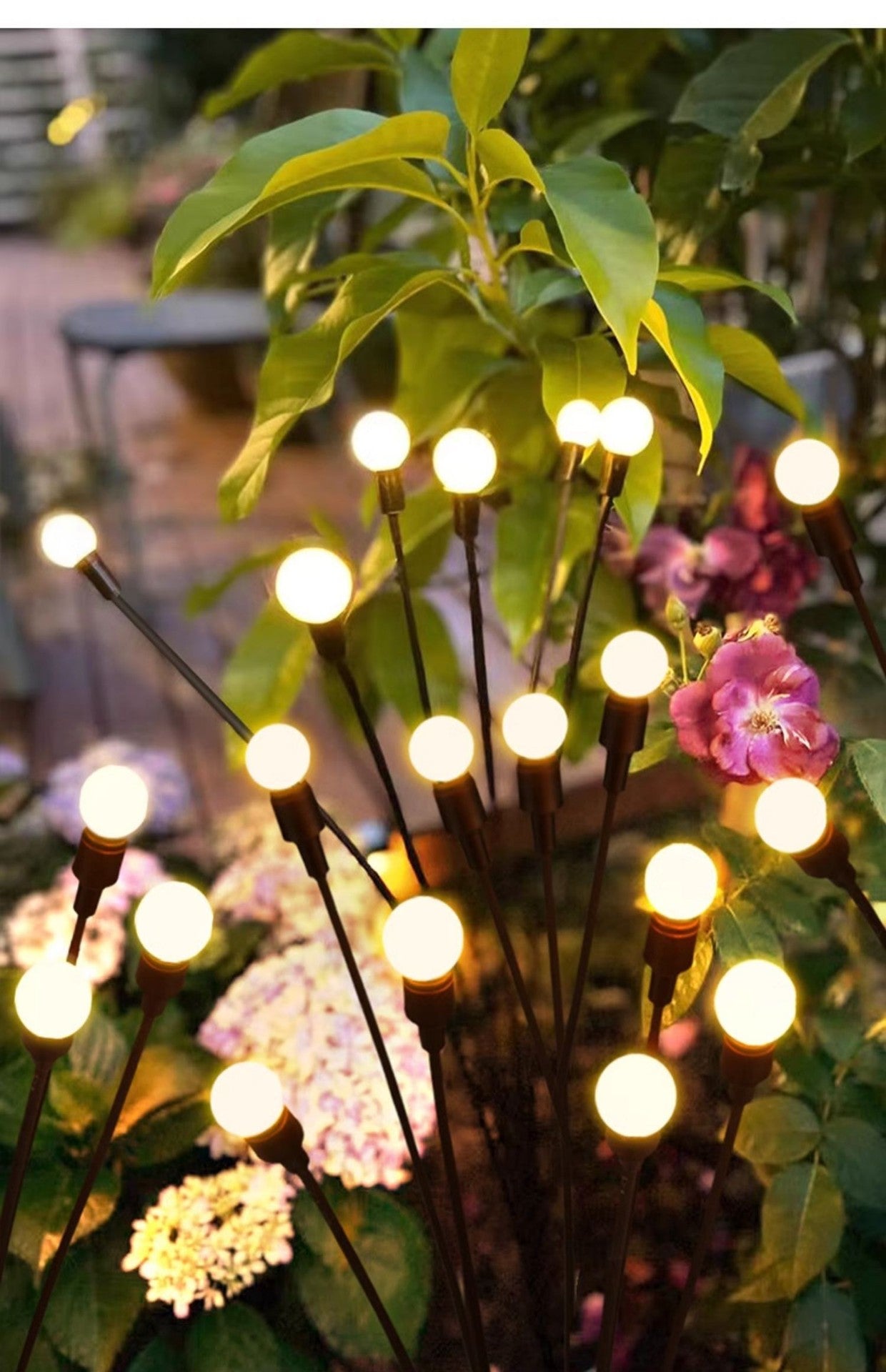 Solar lamps, outdoor firefly lamps, courtyard villa garden decorative atmosphere lamps, park ground lawn lamps