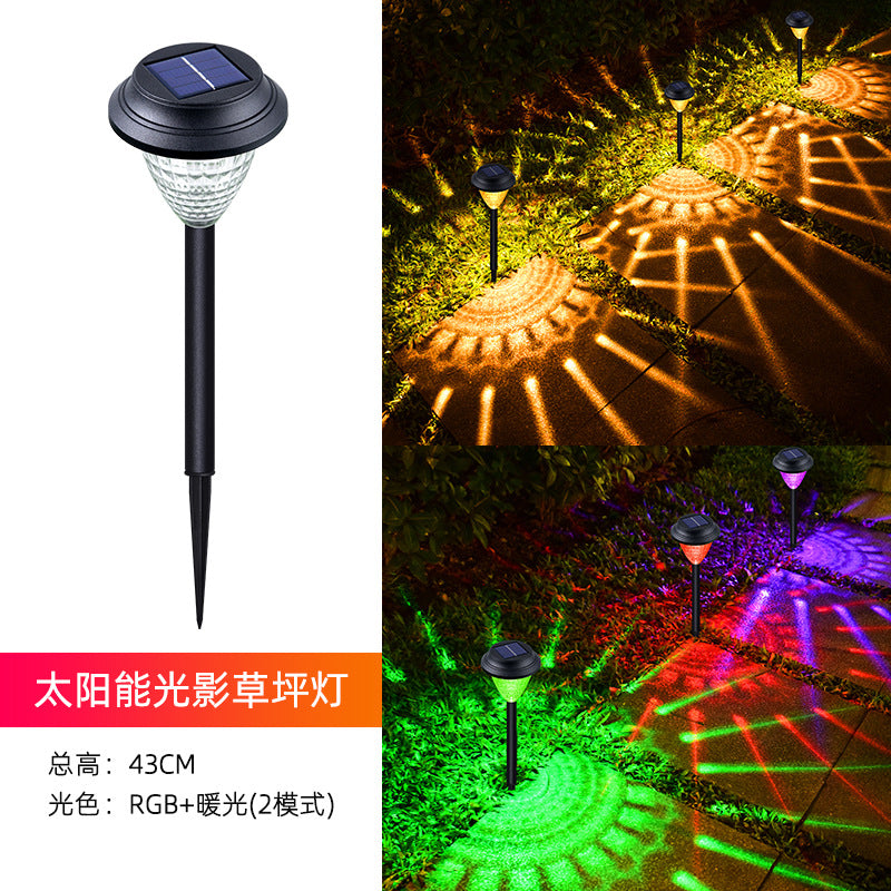 led solar light and shadow lawn lights, outdoor waterproof courtyard garden decorative atmosphere lights, landscape lights
