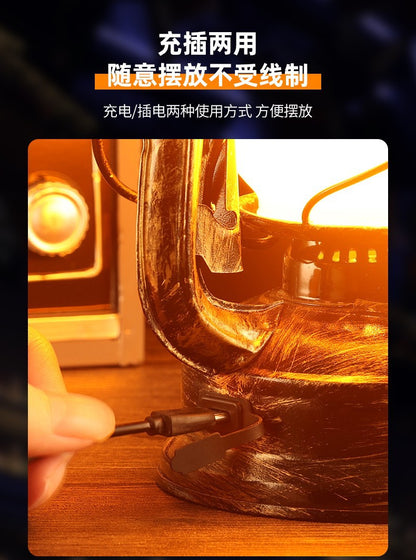 LED lamp decoration desk lamp creative retro horse lamp night lamp restaurant camping lamp ambient lamp bar lamp   led灯装饰台灯创意复古马灯小夜灯餐厅露营灯氛围灯酒吧台灯 - 太阳能LED露营灯 - Zhongshan Star Trade