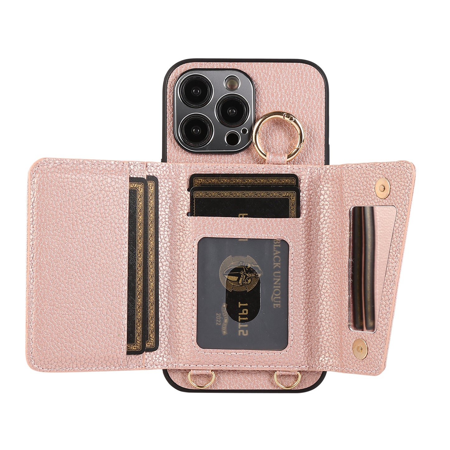 The crossbody lanyard card insert phone case is suitable for the Apple series