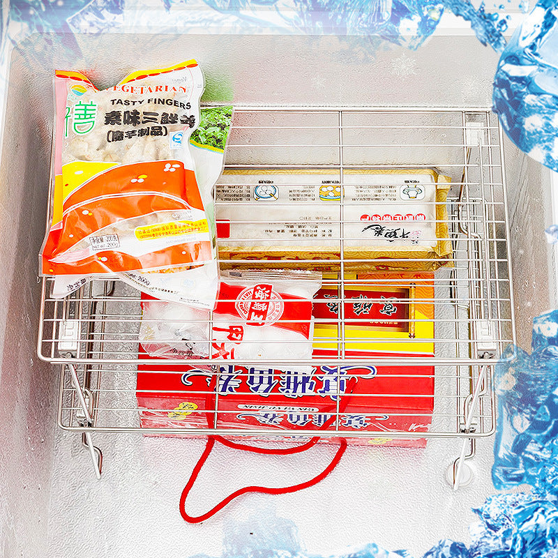 Lower sink storage rack 304 stainless steel cabinet separation storage rack cabinet pot rack freezer multi-layer storage