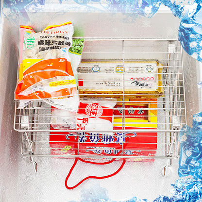 Lower sink storage rack 304 stainless steel cabinet separation storage rack cabinet pot rack freezer multi-layer storage