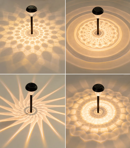 led solar light and shadow lawn lights, outdoor waterproof courtyard garden decorative atmosphere lights, landscape lights