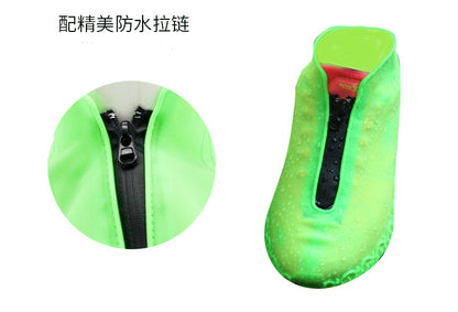 Shoe Covers Waterproof Reusable Foldable Not-Slip Rain Shoe Covers with Zipper,Shoe Protectors Overshoes Rain Galoshes for Kids Men and Women