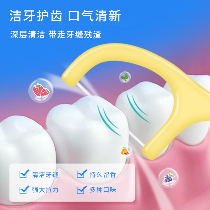 Fruit-flavored toothpick box containing 50 mint-flavored toothpick sticks - Image 3