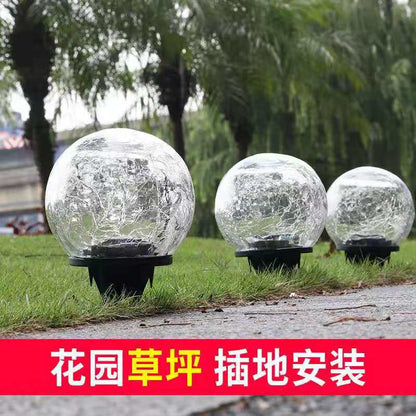 Solar crack courtyard lamp, outdoor waterproof crack ground plug lamp, garden, playground, villa landscape lamp