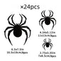 Bat Halloween decorations: Halloween bat wall decorations, bat stickers, decals, PVC 3D walls, bat horror stickers, Halloween party decorations, indoor and outdoor DIY home window and door decorations - 万圣节装饰品 - Zhongshan Star Trade - 黑色 - 008款24只蜘蛛包装