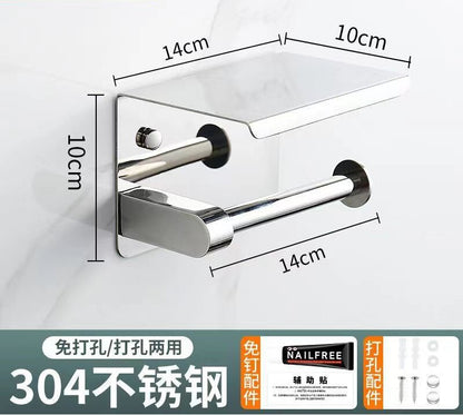 304 stainless steel tissue paper rack, storage rack, mobile phone rack, hotel toilet paper rack, hotel bathroom toilet paper box