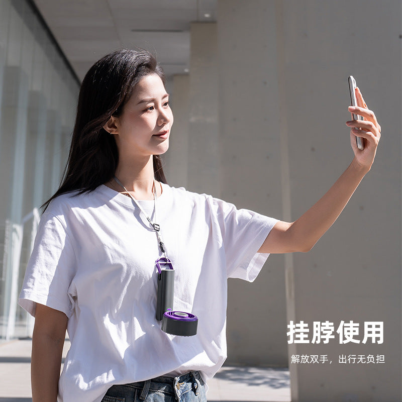 Handheld mini fan, 2025 silent, KC/PSE certified, bladeless, mini portable cooling air conditioner, semiconductor.