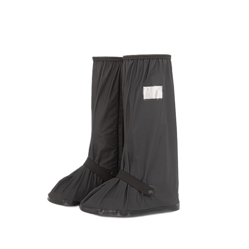 High-top rainproof shoe covers, outdoor cycling thickened waterproof rain boots, shoe covers, anti-slip and wear-resistant ra