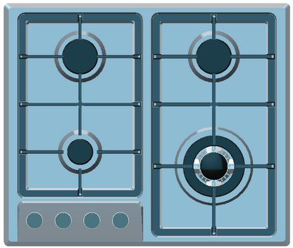 SJ - 19LB /SJ - 19R   Stainless steel built - in 4 - hole gas stove stand for household multi - burner natural gas stove    SJ - 19LB /SJ - 19R  不锈钢嵌入式四眼燃气灶架 家用多灶头天然气炉灶 - 炉架 - Zhongshan Star Trade - SJ - 19R - 1.4KG