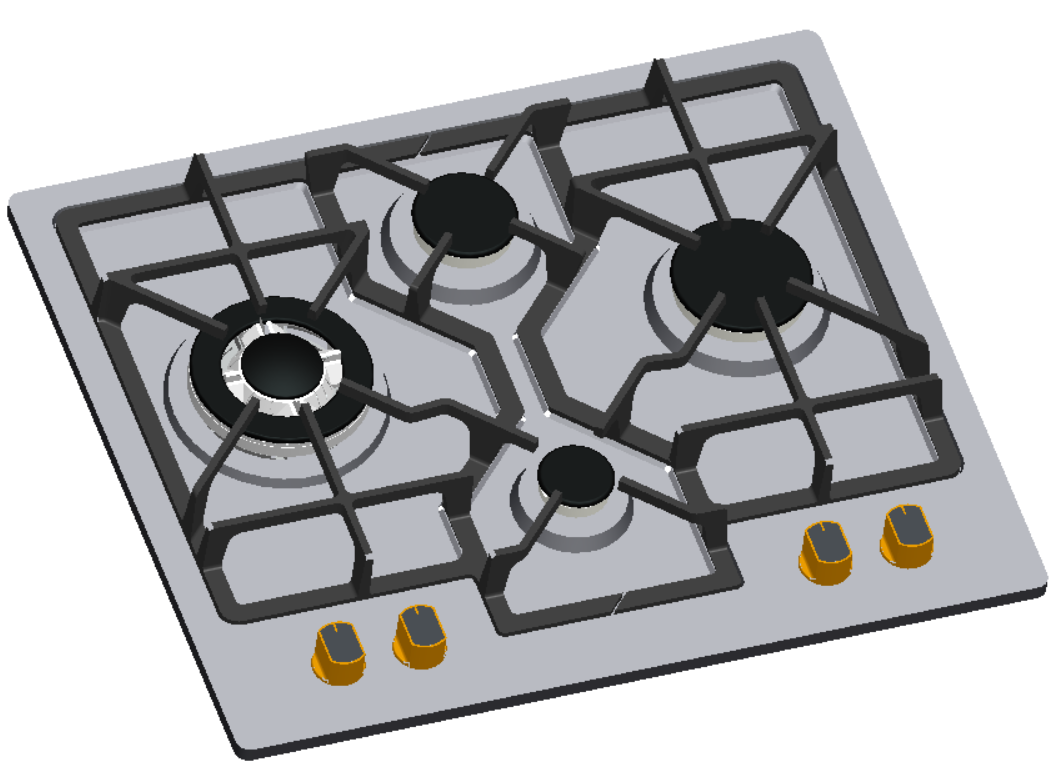 SJ - 22L/SJ - 22R   Stainless steel built - in 4 - hole gas stove stand for household multi - burner natural gas stove    SJ - 22L/SJ - 22R  不锈钢嵌入式四眼燃气灶架 家用多灶头天然气炉灶 - 炉架 - Zhongshan Star Trade