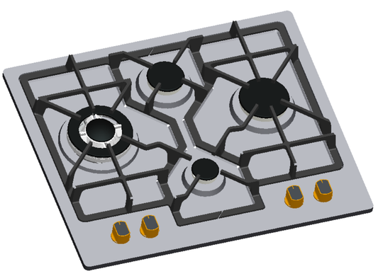 SJ - 22L/SJ - 22R   Stainless steel built - in 4 - hole gas stove stand for household multi - burner natural gas stove    SJ - 22L/SJ - 22R  不锈钢嵌入式四眼燃气灶架 家用多灶头天然气炉灶 - 炉架 - Zhongshan Star Trade