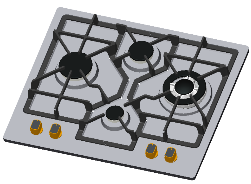 SJ - 22L/SJ - 22R   Stainless steel built - in 4 - hole gas stove stand for household multi - burner natural gas stove    SJ - 22L/SJ - 22R  不锈钢嵌入式四眼燃气灶架 家用多灶头天然气炉灶 - 炉架 - Zhongshan Star Trade - SJ - 22R