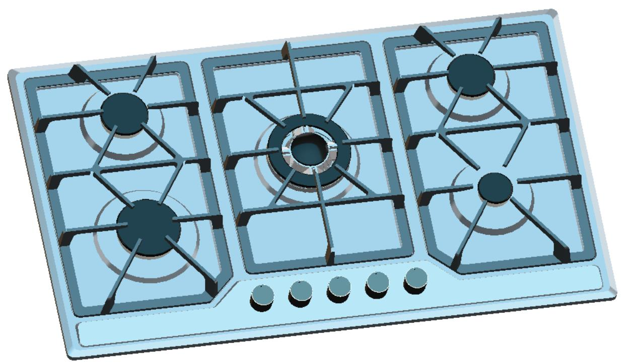 SJ - 36L/SJ - 36M/SJ - 36R   Stainless steel built - in 5 - hole gas stove stand for household multi - burner natural gas stove    SJ - 36L/SJ - 36M/SJ - 36R  不锈钢嵌入式五眼燃气灶架 家用多灶头天然气炉灶 - 炉架 - Zhongshan Star Trade