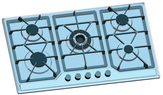 SJ - 36L/SJ - 36M/SJ - 36R   Stainless steel built - in 5 - hole gas stove stand for household multi - burner natural gas stove    SJ - 36L/SJ - 36M/SJ - 36R  不锈钢嵌入式五眼燃气灶架 家用多灶头天然气炉灶 - 炉架 - Zhongshan Star Trade