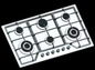 SJ - 43L/M/R   Stainless steel built - in 6 - hole gas stove stand for household multi - burner natural gas stove    SJ - 43L/M/R  不锈钢嵌入式六眼燃气灶架 家用多灶头天然气炉灶 - 炉架 - Zhongshan Star Trade