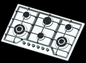 SJ - 43L/M/R   Stainless steel built - in 6 - hole gas stove stand for household multi - burner natural gas stove    SJ - 43L/M/R  不锈钢嵌入式六眼燃气灶架 家用多灶头天然气炉灶 - 炉架 - Zhongshan Star Trade - SJ - 43R - 5.05KG