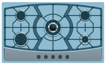 SJ - 45LR/M   Stainless steel built - in 5 - hole gas stove stand for household multi - burner natural gas stove    SJ - 45LR/M   不锈钢嵌入式五眼燃气灶架 家用多灶头天然气炉灶 - 炉架 - Zhongshan Star Trade