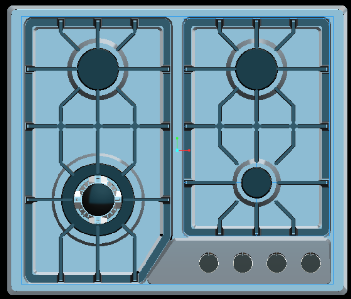 SJ - 8L - B/SJ - 8R - B   Stainless steel built - in 4 - hole gas stove stand for household multi - burner natural gas stove    SJ - 8L - B/SJ - 8R - B  不锈钢嵌入式四眼燃气灶架 家用多灶头天然气炉灶 - 炉架 - Zhongshan Star Trade
