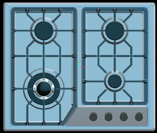 SJ - 8L - B/SJ - 8R - B   Stainless steel built - in 4 - hole gas stove stand for household multi - burner natural gas stove    SJ - 8L - B/SJ - 8R - B  不锈钢嵌入式四眼燃气灶架 家用多灶头天然气炉灶 - 炉架 - Zhongshan Star Trade