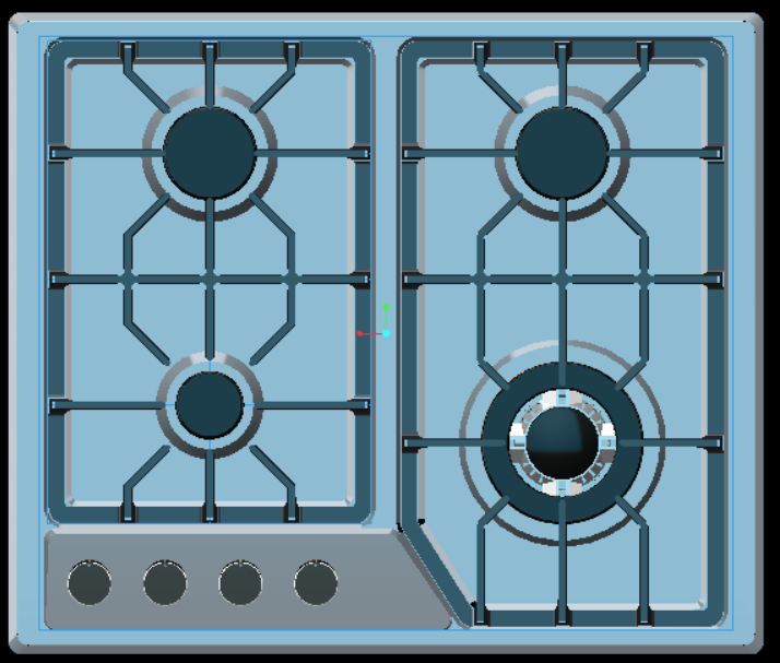 SJ - 8L - B/SJ - 8R - B   Stainless steel built - in 4 - hole gas stove stand for household multi - burner natural gas stove    SJ - 8L - B/SJ - 8R - B  不锈钢嵌入式四眼燃气灶架 家用多灶头天然气炉灶 - 炉架 - Zhongshan Star Trade - SJ - 8R - B - 3.7KG