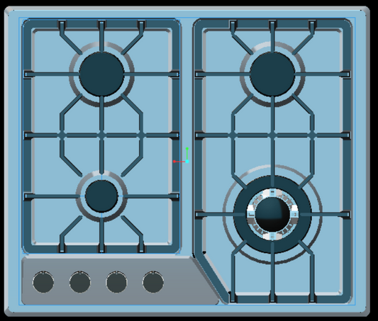 SJ - 8L - B/SJ - 8R - B   Stainless steel built - in 4 - hole gas stove stand for household multi - burner natural gas stove    SJ - 8L - B/SJ - 8R - B  不锈钢嵌入式四眼燃气灶架 家用多灶头天然气炉灶 - 炉架 - Zhongshan Star Trade - SJ - 8R - B - 3.7KG