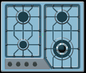 SJ - 8L - B/SJ - 8R - B   Stainless steel built - in 4 - hole gas stove stand for household multi - burner natural gas stove    SJ - 8L - B/SJ - 8R - B  不锈钢嵌入式四眼燃气灶架 家用多灶头天然气炉灶 - 炉架 - Zhongshan Star Trade - SJ - 8R - B - 3.7KG