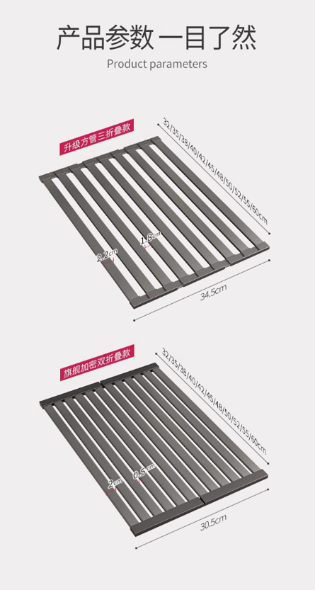 Sink draining rack, 304 stainless steel foldable bowl rack, storage rack, gun grey kitchen countertop storage water filter pa