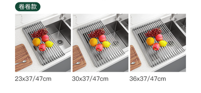 Dishwashing Sink Drain Rack 304 Stainless Steel Retractable Kitchen Drain Rack - Image 2