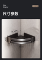 Bathroom shelf, toilet, shower room, wall-mounted triangular corner storage, no need for drilling
