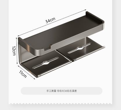 Toilet paper box, toilet tissue box storage rack, tissue paper roll tube placement box, bathroom storage without drilling