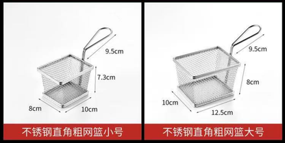 304 stainless steel French fries basket, fried food plate, fried chicken creative snack plate, French fries basket, fried chicken basket