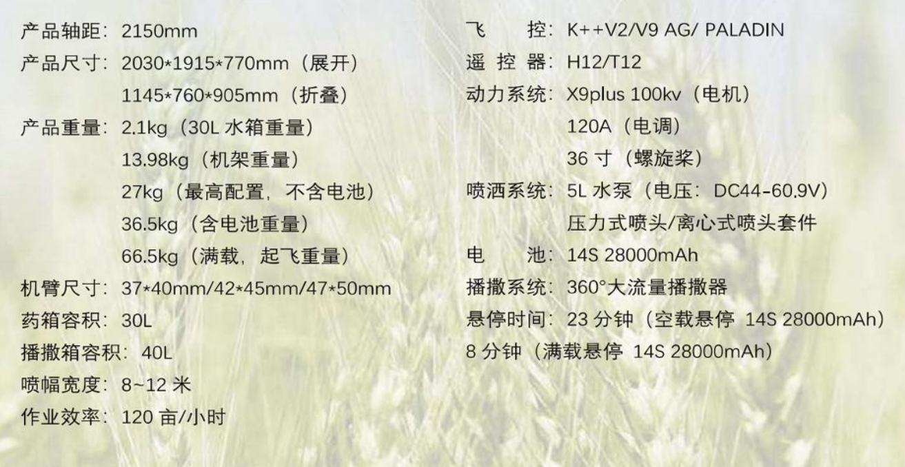 F series agricultural drones