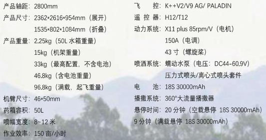 F series agricultural drones