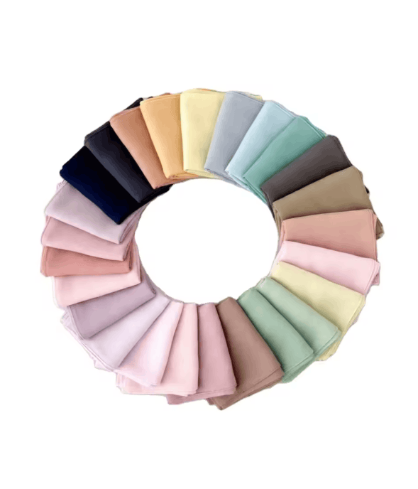 115*115 cm High-quality Bawar cotton tulle headscarf - breathable solid color square scarf, suitable for Muslim women - Malaysia and Indonesia Zhongshan Star Trade